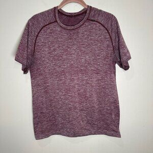 Lululemon Metal Vent Tech T Shirt Mens Medium Lightweight Stretch Maroon